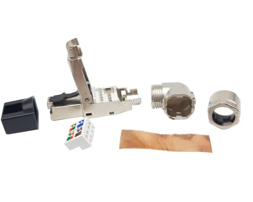 Nambo feldkonfektionierbarer Cat 6a RJ45 Stecker 5-Ausführungen, werkzeuglos