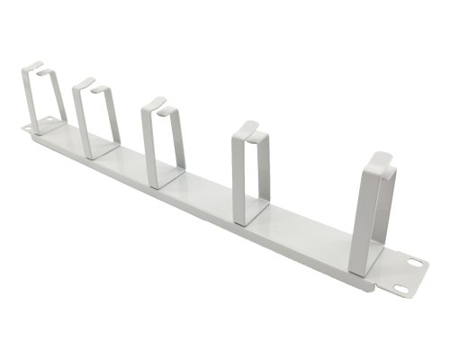 Nambo 19 Rangierpanel mit 5 Metall Bügeln, 1 HE, grau