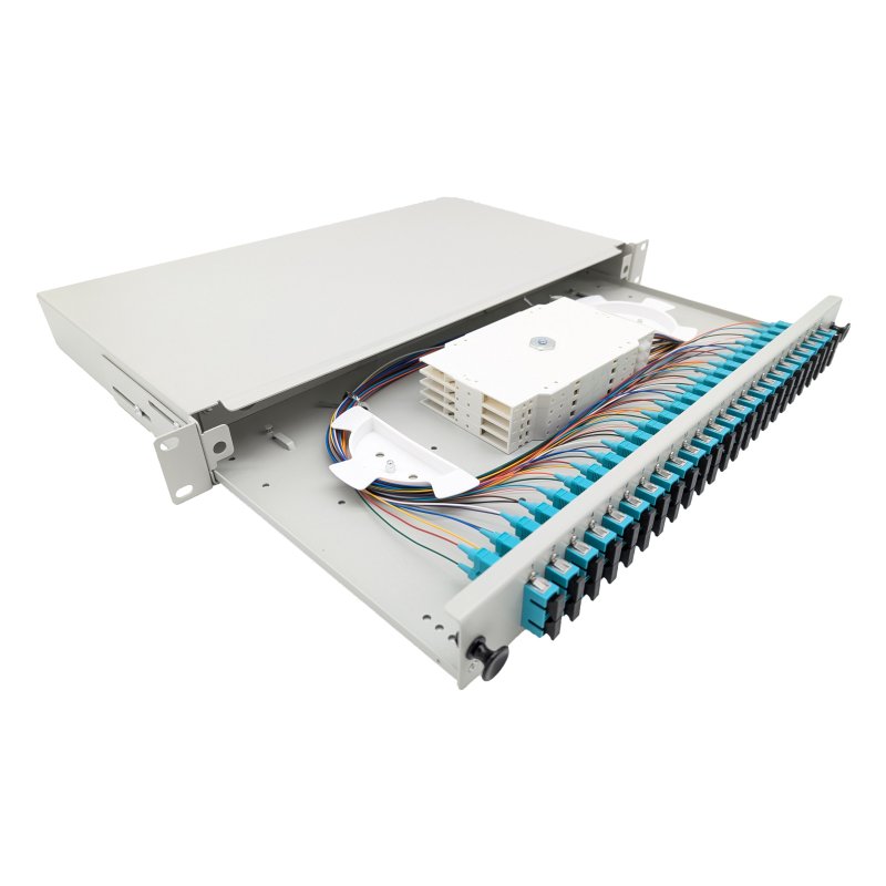 19 LWL Spleißbox 1HE 6xSC-duplex 50/125µm OM4 komplett spleißfertig